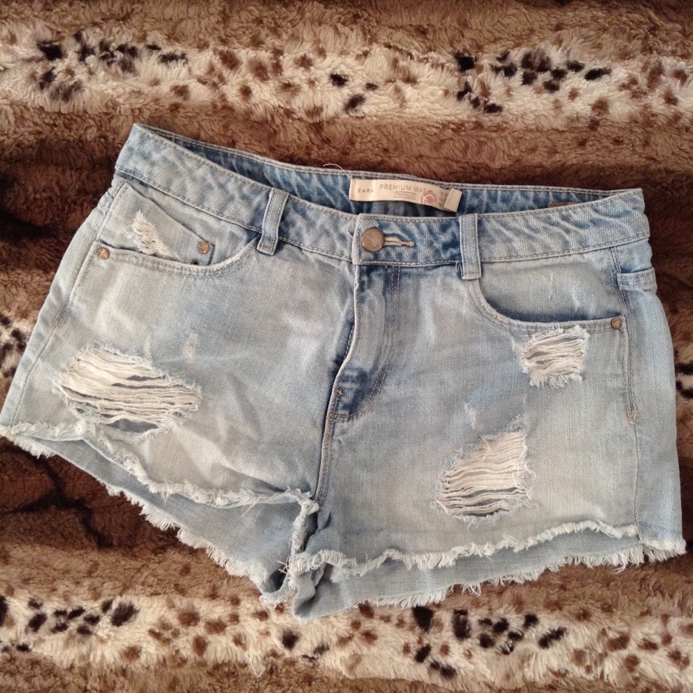 ZARA Premium Wash TRAFALUC Denim Shorts